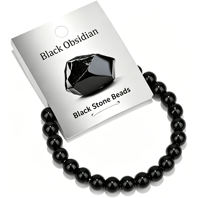 4pcs Obsidian Tiger Eye Bracelet Set, Unisex Gift